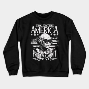 4th of July American Flag Crewneck Sweatshirt